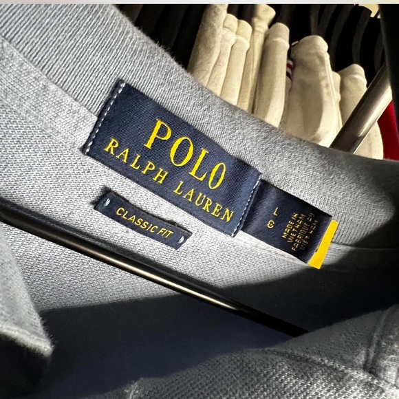 POLO RALPH LAUREN BLUE POLO SHIRT - Picture 3 of 5